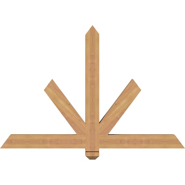 Ekena Millwork Kennewick Timber Gable Bracket, Western Red Cedar, 48"W x 32"H x 3 1/2"D x 3 1/2"F, 16/12 Pitch GBW048X32X0404KEN00SWR - main